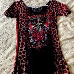 Sinful cheetah print top